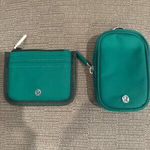 Lululemon Nano Clippable Pouch & True Identity Case in Cascadia Green